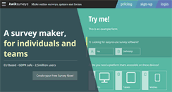Desktop Screenshot of kwiksurveys.com